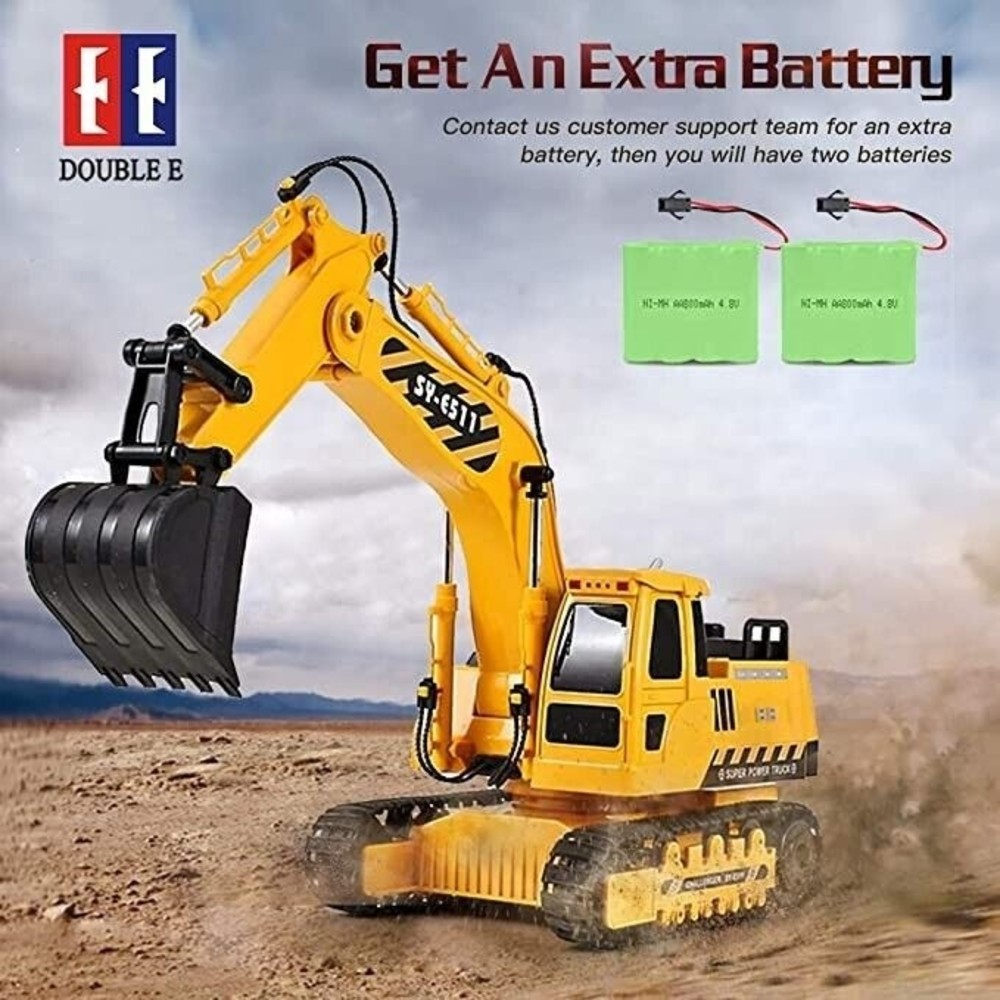 Remote Control Excavator RC Toy 120 RC Excavator Toy 3 Separate Motors Constr... - Picture 3 of 4
